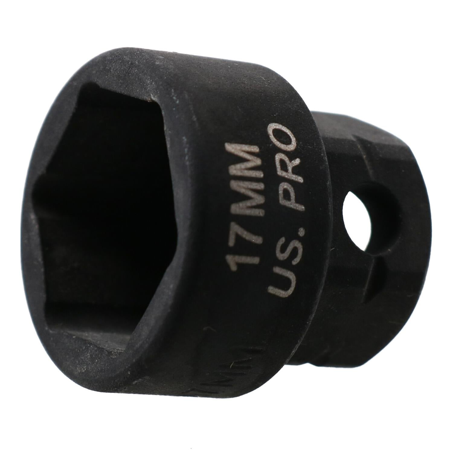 17mm Metric Stubby 3/8" Drive Shallow Impact Socket Hex Shank 25mm Depth