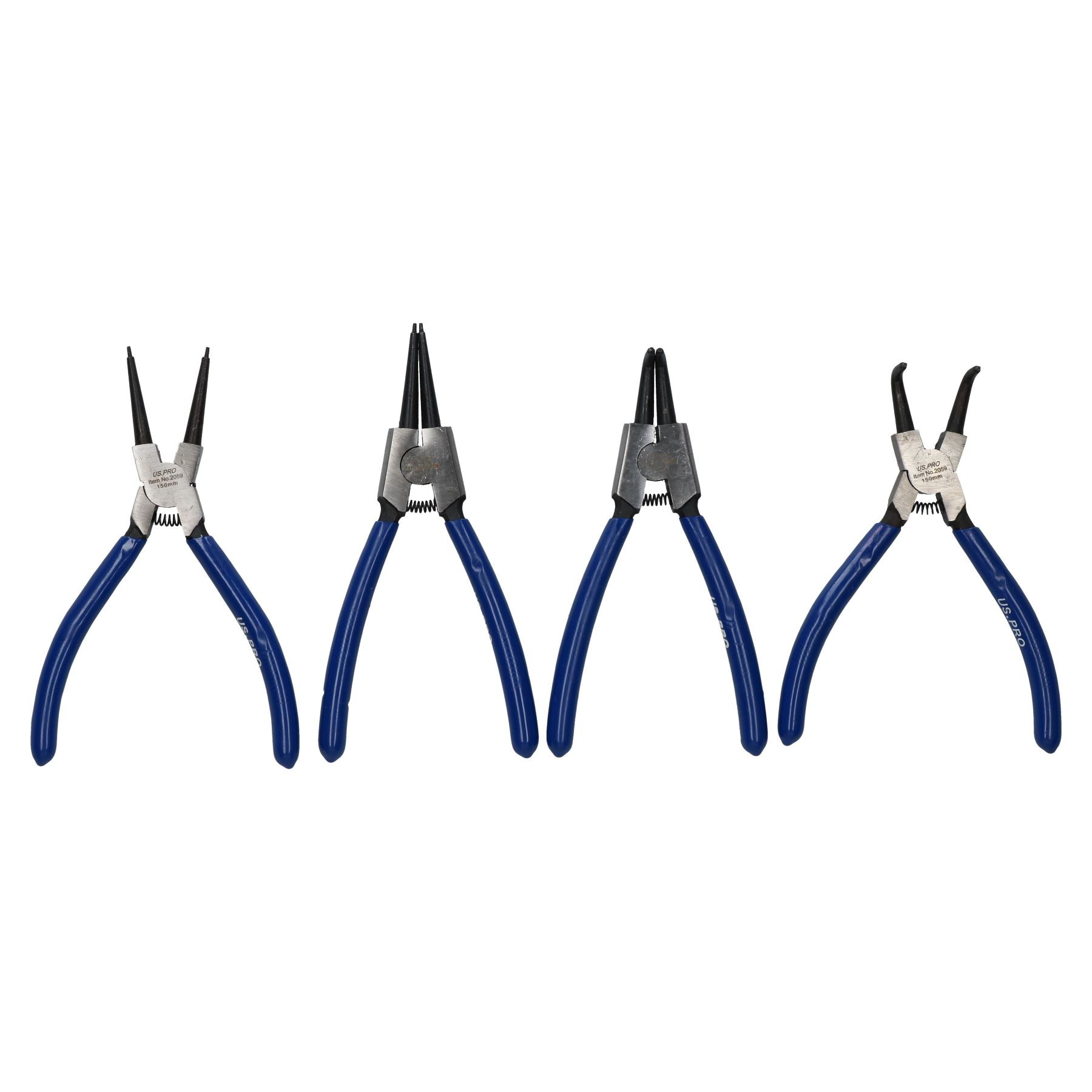 6" 150mm Internal And external Bent And Straight Circlip Plier Set In Carry Case