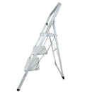 Foldable 3 Tread Step Ladder Non Slip Portable Stepladder Safety Steel Steps