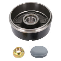2er-Pack 200 x 50 mm Bremstrommeln und Lager für Ifor Williams Trailer 5 Bolzen 6,5" PCD