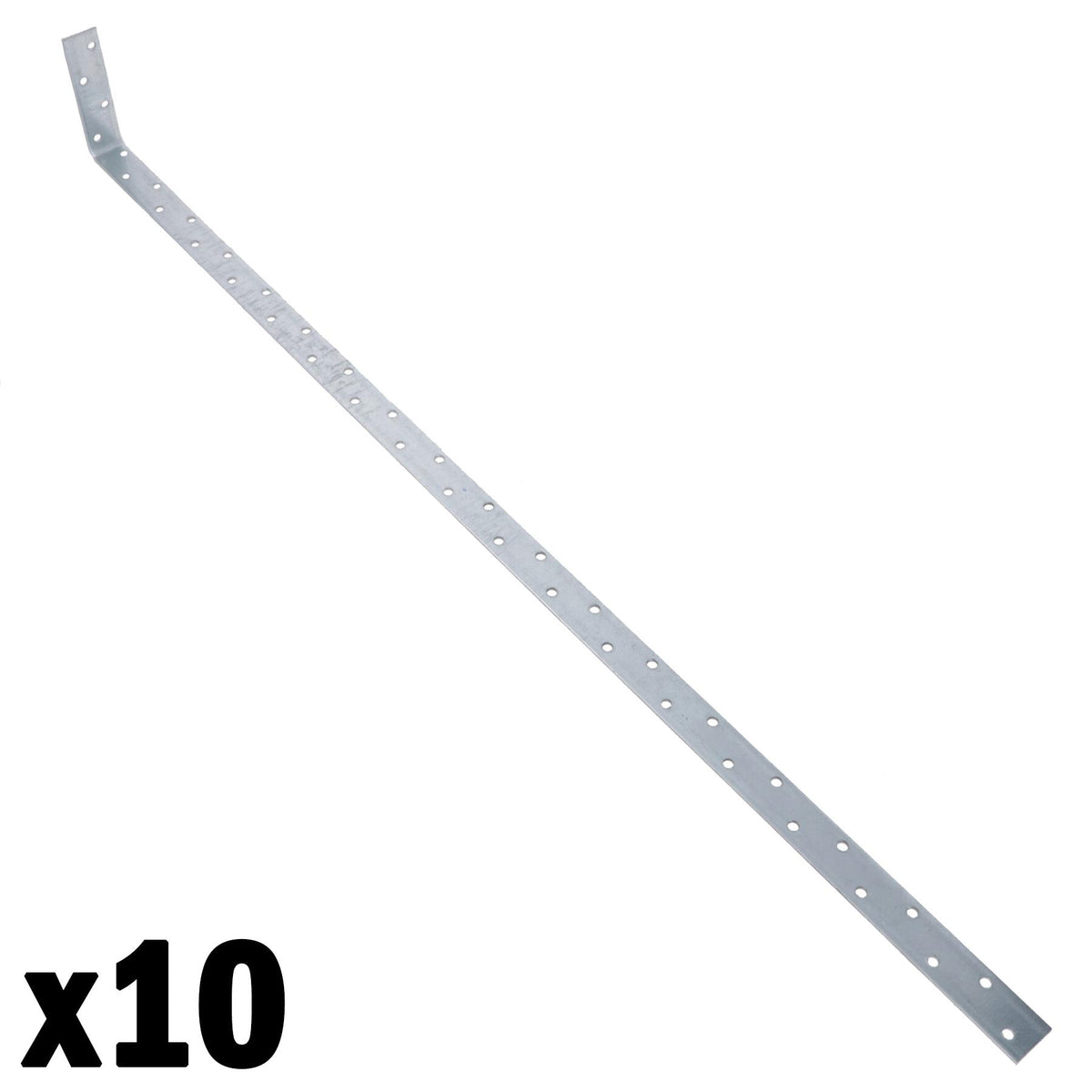 Vertical Light Duty Restraint Strap 1000mm Length 100mm Bend Galvanised