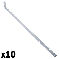 Vertical Light Duty Restraint Strap 1000mm Length 100mm Bend Galvanised