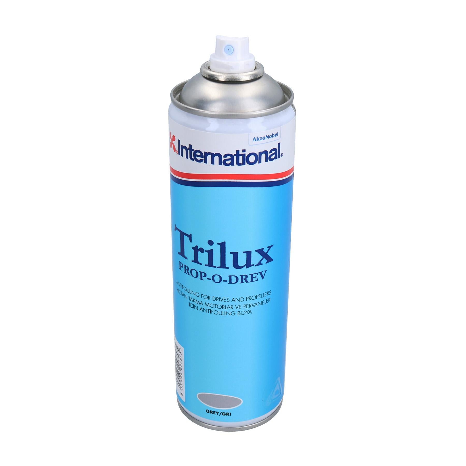 International Trilux Prop-O-Drev Grey Hard Antifouling Spray Paint Outdrive