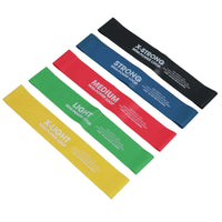 Resistance Bands Set of 5 Stretch Loops  X-Light - X-Strong for Yoga, Gym, Pilates