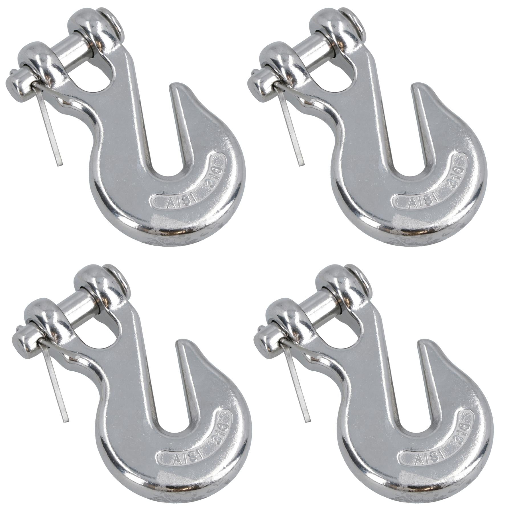 Clevis End Grab Hook Stainless Steel for 8mm (5/16in) Chain Lifting 1000kg