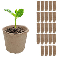 Biodegradable Fibre Plant Pots For Seeds Seedlings Cuttings Round 6 x 6.5cm