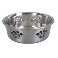 1 gamelle robuste et antidérapante en argent pour chien et chiot, gamelle pour nourriture et eau, 16 cm