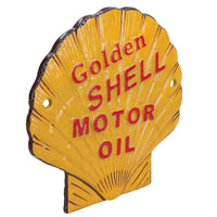 Shell Motor Oil Cast Iron Sign Plaque Door Wall House Fence Gate Post Garden
