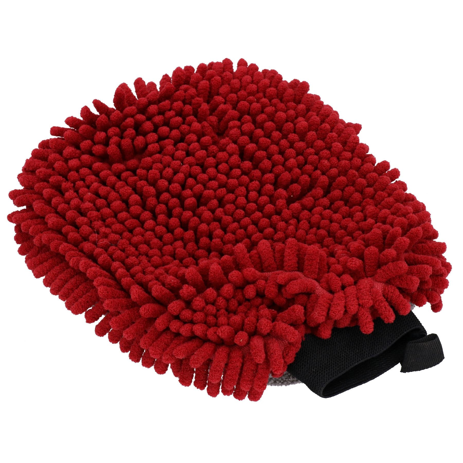 Burgundy 2 in 1 Noodle Drying Grooming Mitt One Size Fits All Muddy Wet Dog
