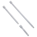 Jeu de rallonges à cliquet à douille droite 1/4" 75 mm 150 mm + 225 mm 3 pièces