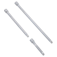 Jeu de rallonges à cliquet à douille droite 1/4" 75 mm 150 mm + 225 mm 3 pièces