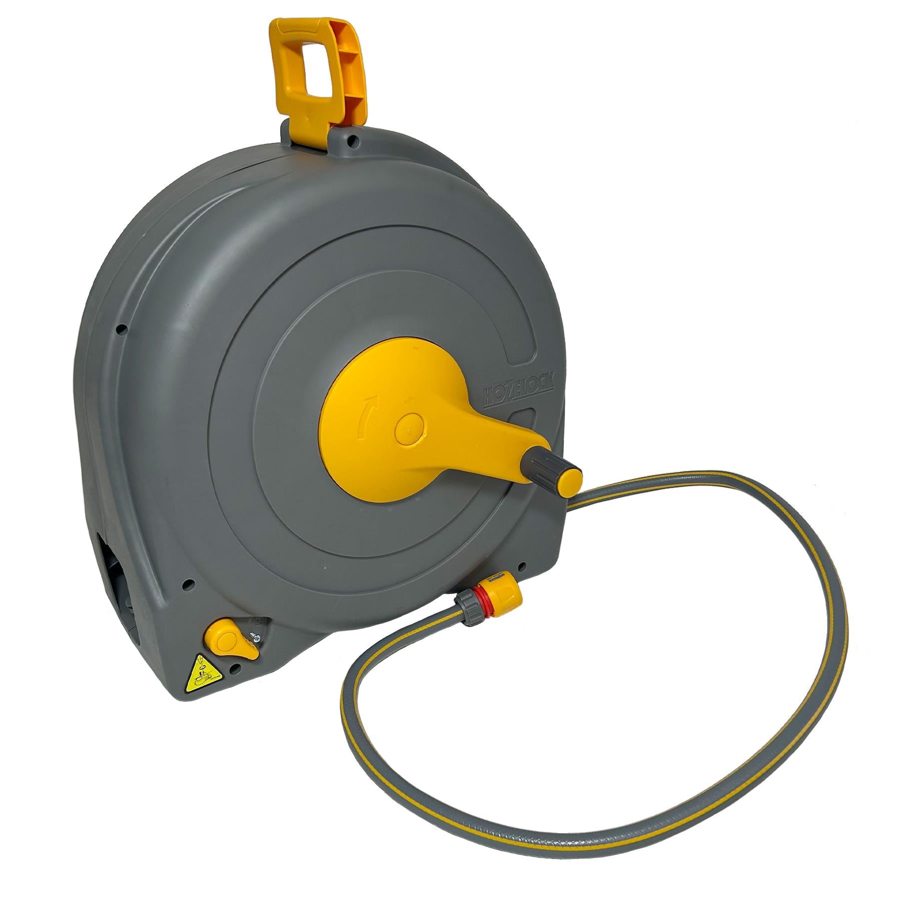 Enclosed Portable Free Standing Garden Hose Fast Reel Watering 40 Metres