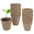 Biodegradable Fibre Plant Pots For Seeds Seedlings Cuttings Round 8 x 8cm