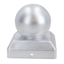 Metal Fence Post Caps Round / Ball 100mm x 100mm Protector Cover Silver