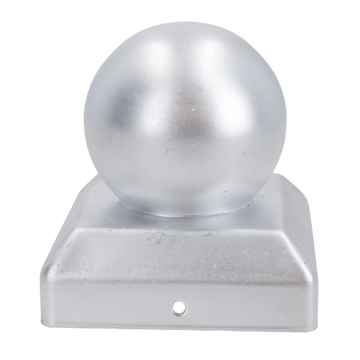 Metal Fence Post Caps Round / Ball 100mm x 100mm Protector Cover Silver
