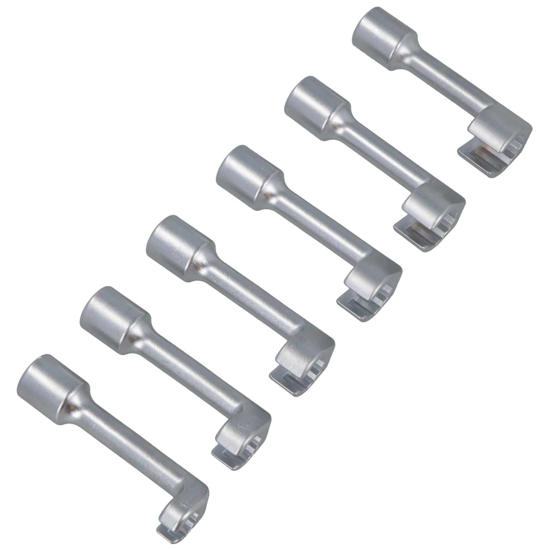 Douilles pour conduites d'injecteurs diesel 6 pièces 12 mm - 19 mm Outil de démontage de conduites de carburant 1/2"