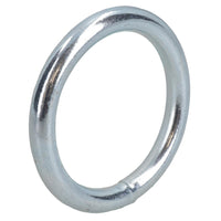 8mm x 50mm Steel Round O Rings Welded Zinc Plated 4 Pack DK36