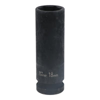 Douille à choc métrique double profonde MM 18 mm 1/2" à 6 pans simple hexagonale