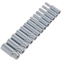 1/4" Drive Shallow + Deep Metric + Imperial Sockets 4 – 14mm 5/32” – 1/2" 47pc