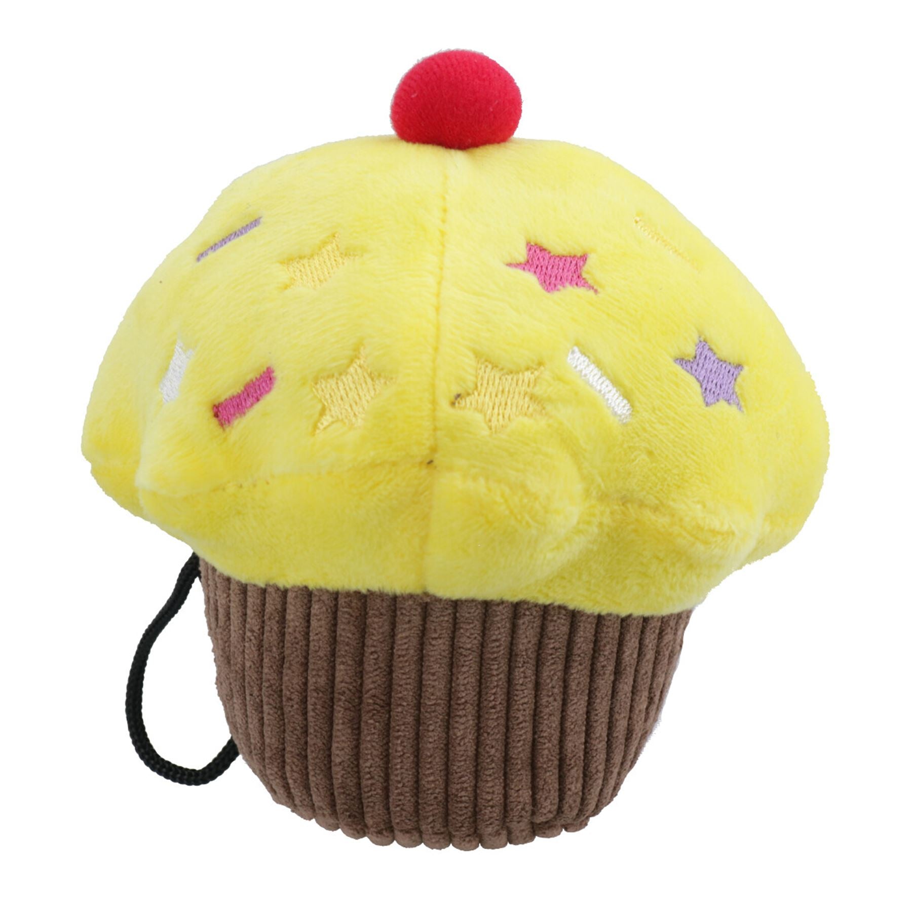 Yellow Vanilla Scented Cupcake Plush Dog Play Toy With Squeak Dog Puppy Gift
