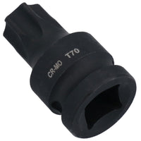 1/2in Drive Male Torx Star Impacted Impact Shallow Stubby Socket T55 – T100