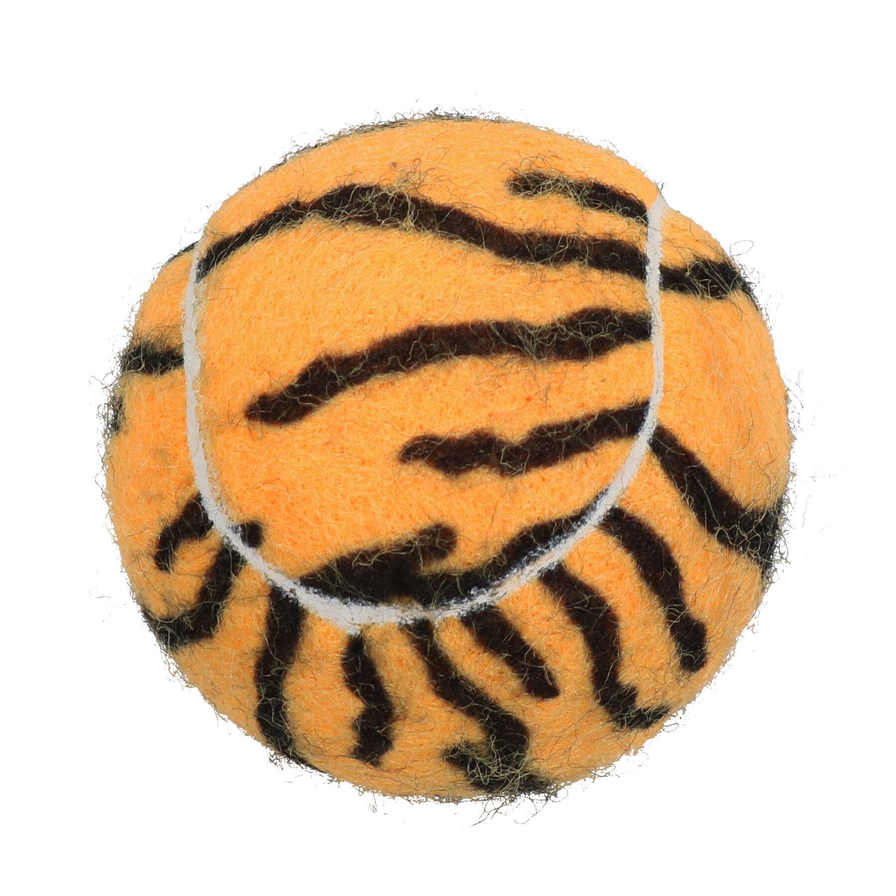 3PK Doggy Jungle Themed Standard Tennis Balls for Dogs Play Doggy Gift Each 7cm