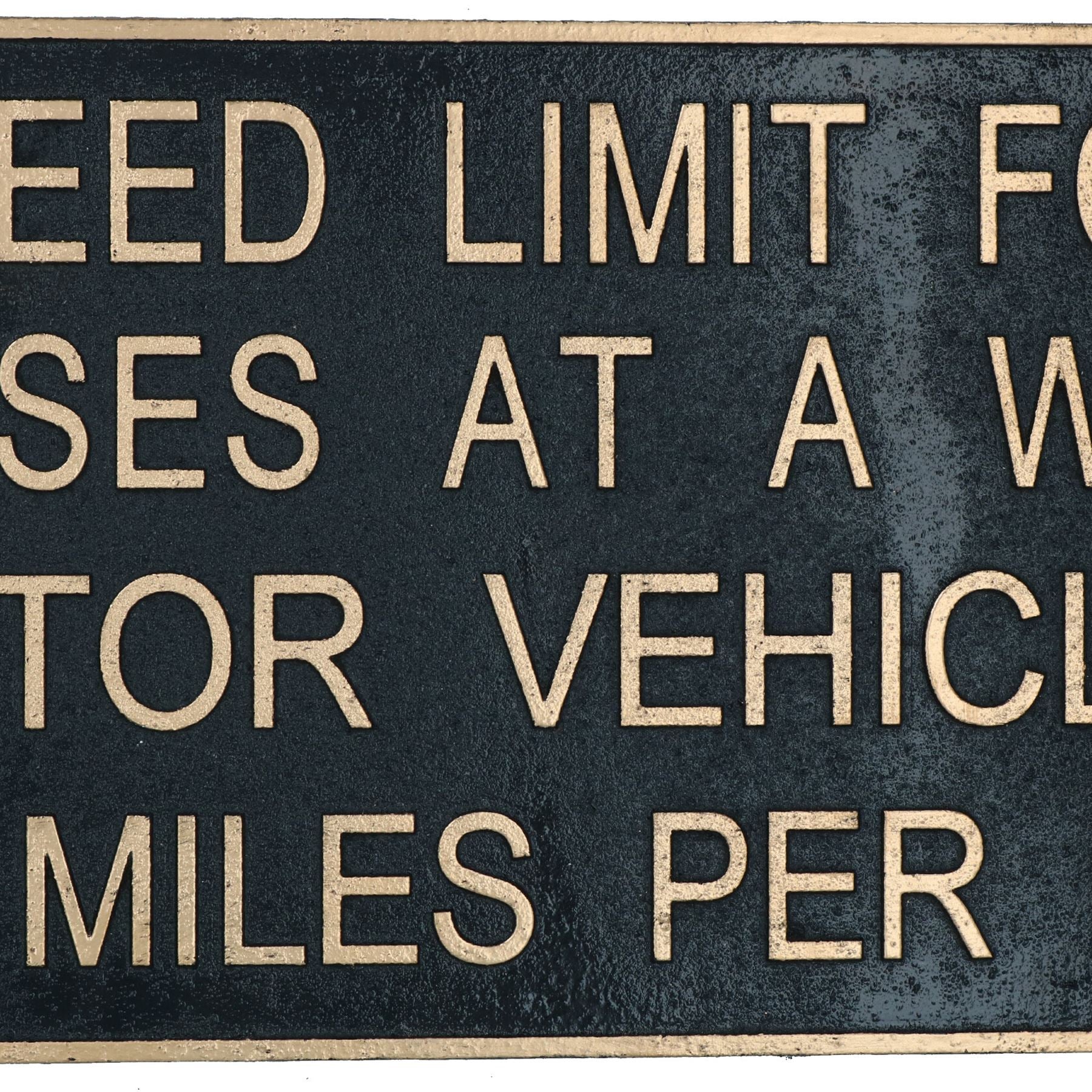 Speed Limit For Horses Cast Iron Sign Plaque Door Wall House Gate Motor Vehicle