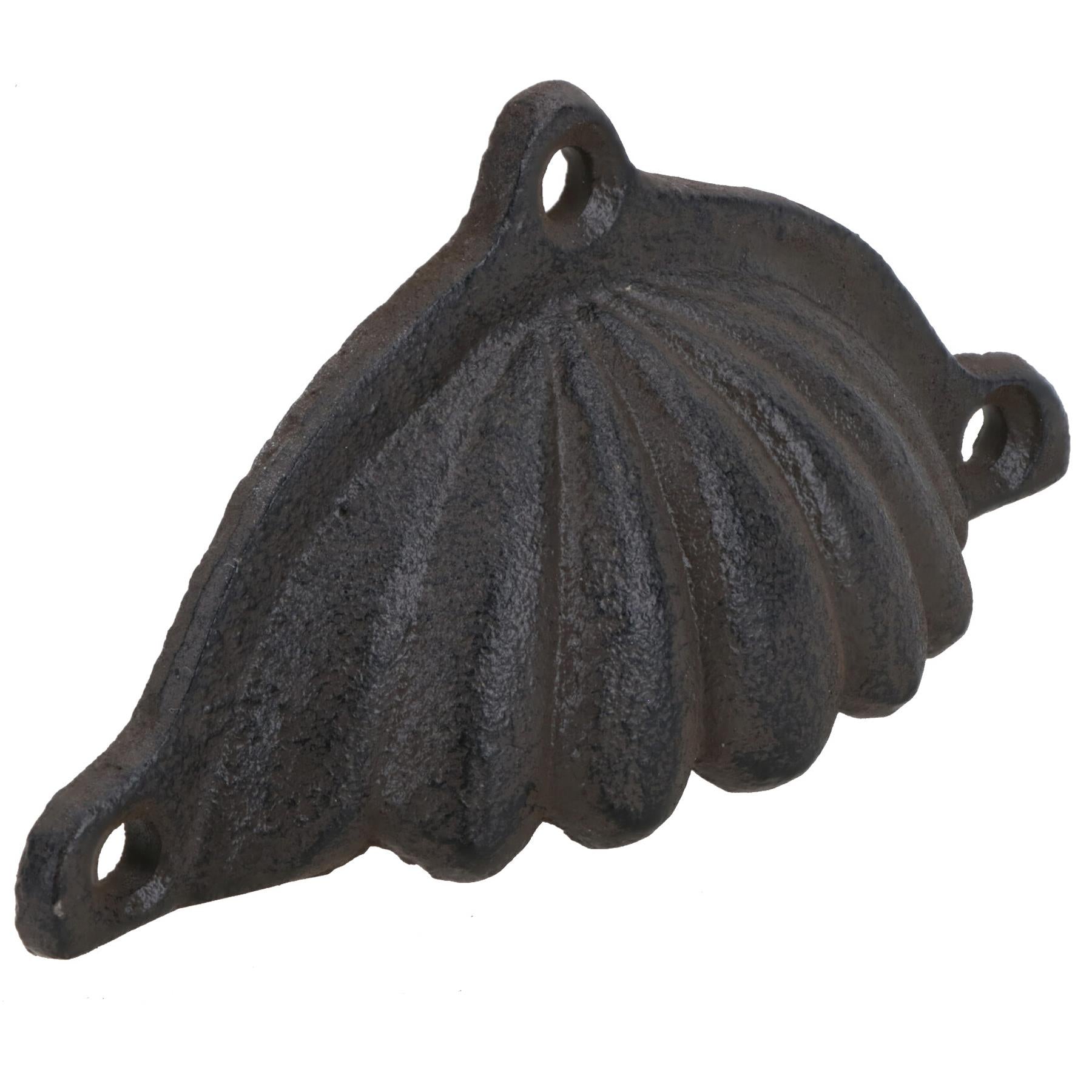 Furniture Door Pull Handle Cast Iron Cupboard Drawer Chest Shell Cup Clam