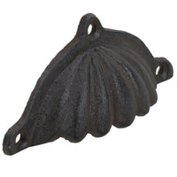 Furniture Door Pull Handle Cast Iron Cupboard Drawer Chest Shell Cup Clam