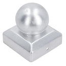 Metal Fence Post Caps Round / Ball 75mm x 75mm Protector Cover Silver
