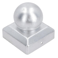 Metal Fence Post Caps Round / Ball 75mm x 75mm Protector Cover Silver