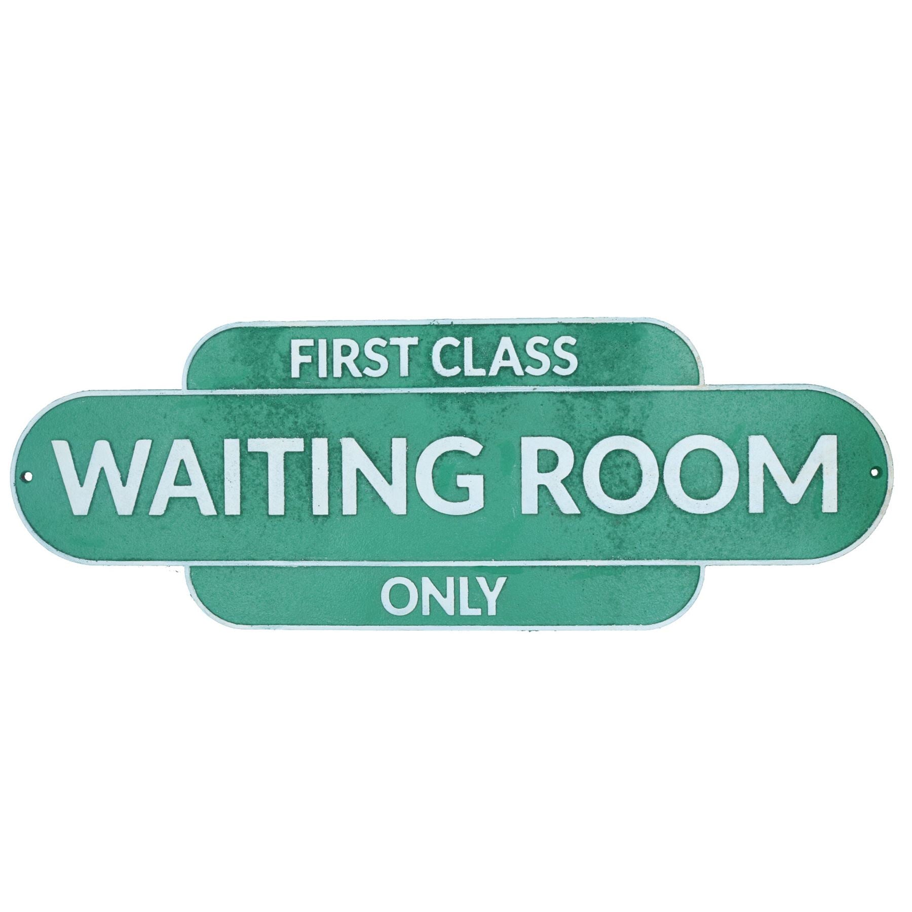 First Class Waiting Room Sign Plaque Train Stop Railway Wall Station Gate Fence