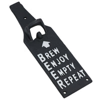 Brew Enjoy Empty Repeat Bottle Opener Cast Iron Sign Gift Garage Shed Bar