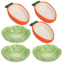 Small Animals Small Lettuce Green Leaf  & Carrot Feeding Bowl Treat Pots