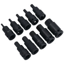 30" Breaker Power Bar &  10pc Impact Hex Bit Socket Set 1/2'' Drive 4 -19mm