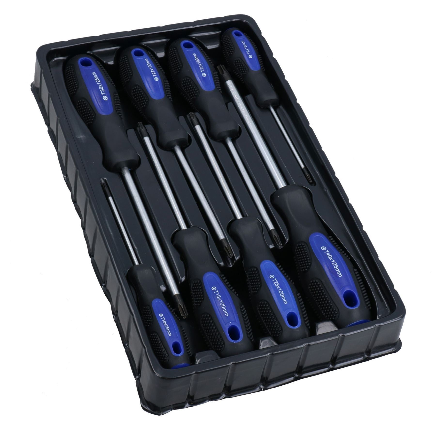 8pc Tamper Torx Star Screwdriver Set With Rubber Cushioned Grip T8 – T40