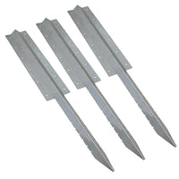 Garden Triple Sleeper Straight Support Spike Stake Galvanised Steel 930mm