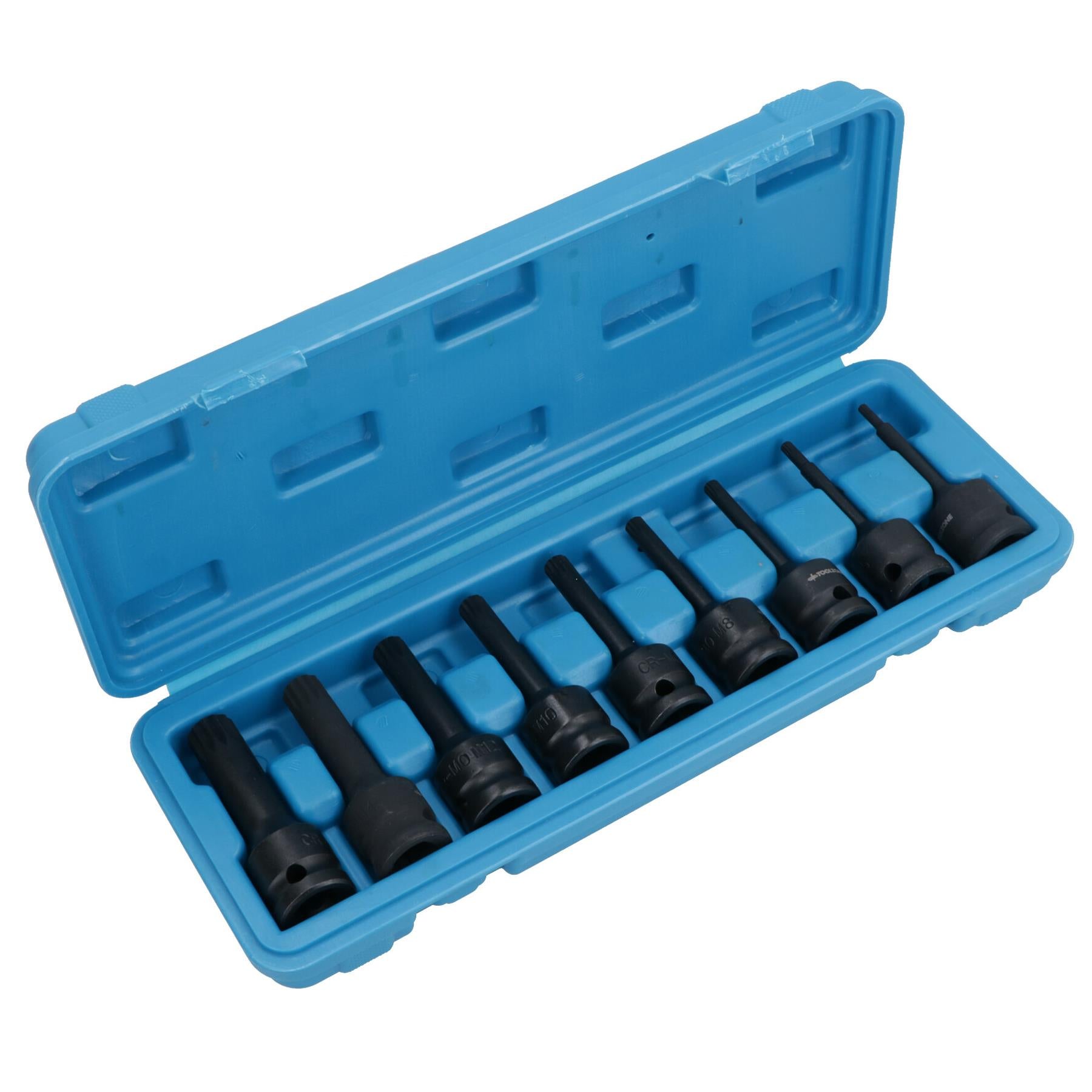 1/2in Drive Deep Spline Triple Square Sockets Impact Impacted 4 – 16mm 9pc