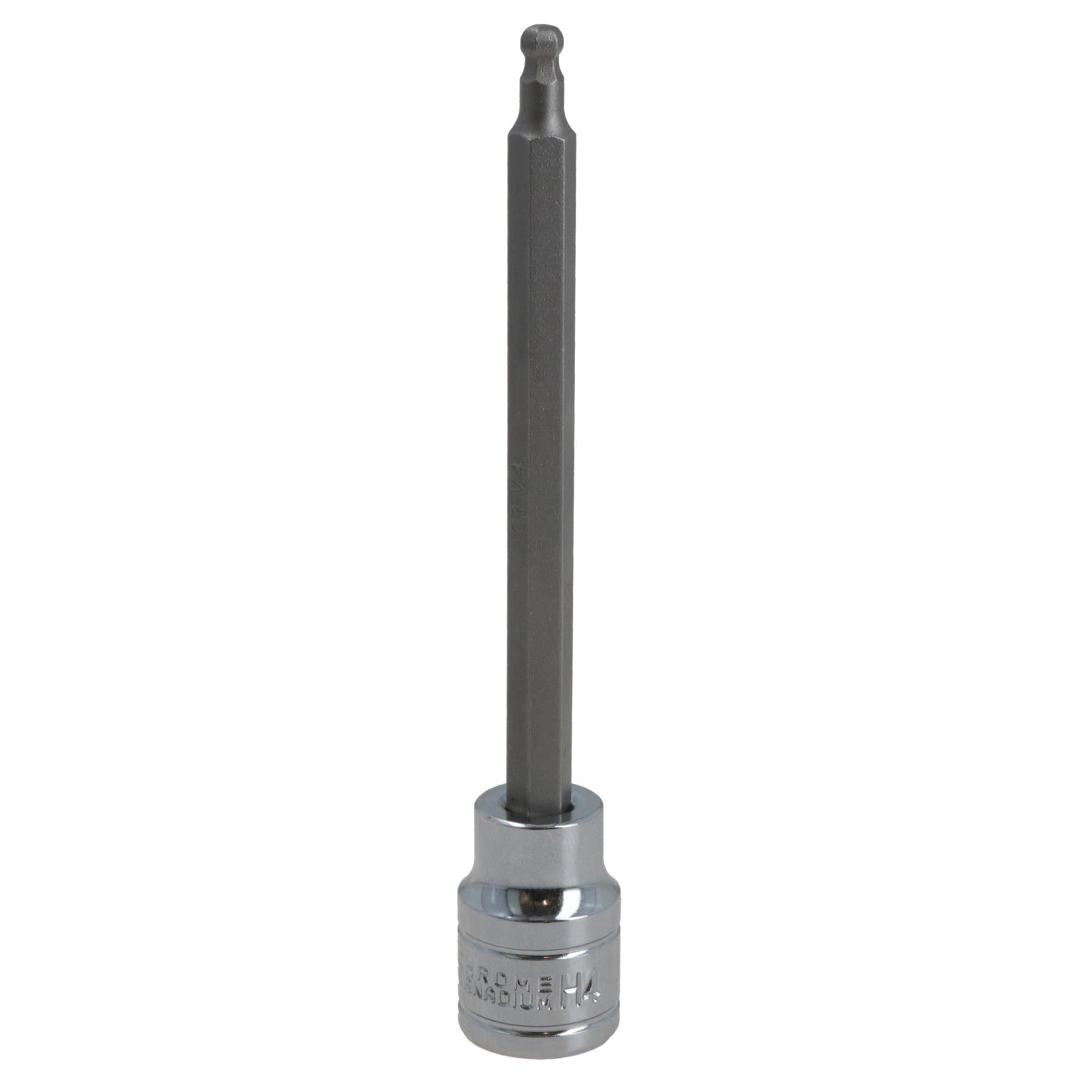 4mm 3/8" Drive Long Ball Ended Hex Allen Key Socket Bit 85mm Deep Reach CR-V