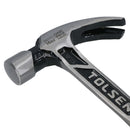 16oz One Piece Forged Claw Hammer with Fibreglass Handle Nail Screw Remover