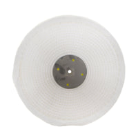 White Close Stitched Metal Polishing Buffing Mop 10" x 0.5" 1 section 2nd Stage