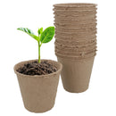 Biodegradable Fibre Plant Pots For Seeds Seedlings Cuttings Round 8 x 8cm