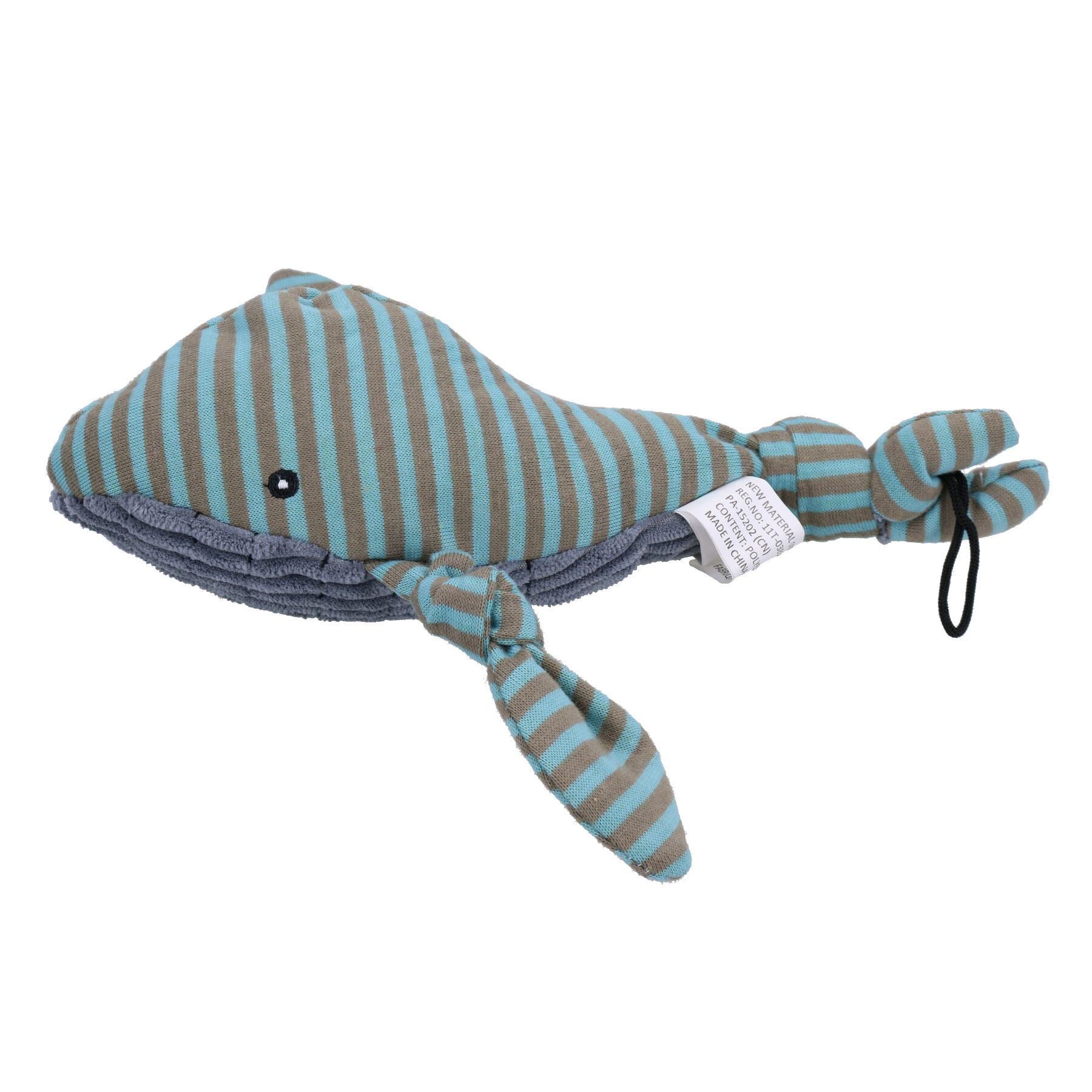 Small  Whale Knottie Plush Durable Squeaky Dog Puppy Toy 7x8x24cm