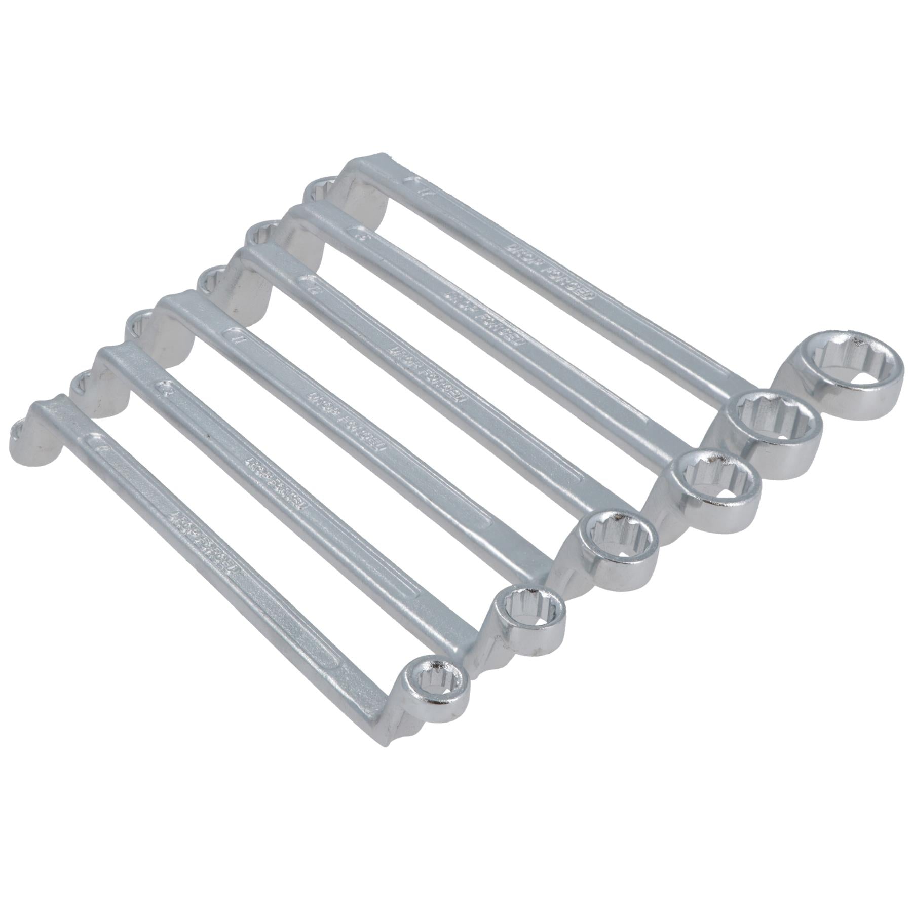 Metric Double Ended Bi-hex Ring Spanners 6mm - 17mm 6 Spanners 12 Sizes