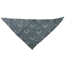 2PK Festive Grey Smart Antler Hygge High Quality Bandanna For Dogs - One Size