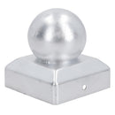 Metal Fence Post Caps Round / Ball 75mm x 75mm Protector Cover Silver