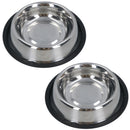 Stainless Steel X-Small Non Slip Pet Bowl Dish Food Water Dogs Cats 12cm