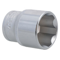 Douille hexagonale simple peu profonde à 6 pans, entraînement 1/2" 27 mm, métrique, Super Lock, Bergen