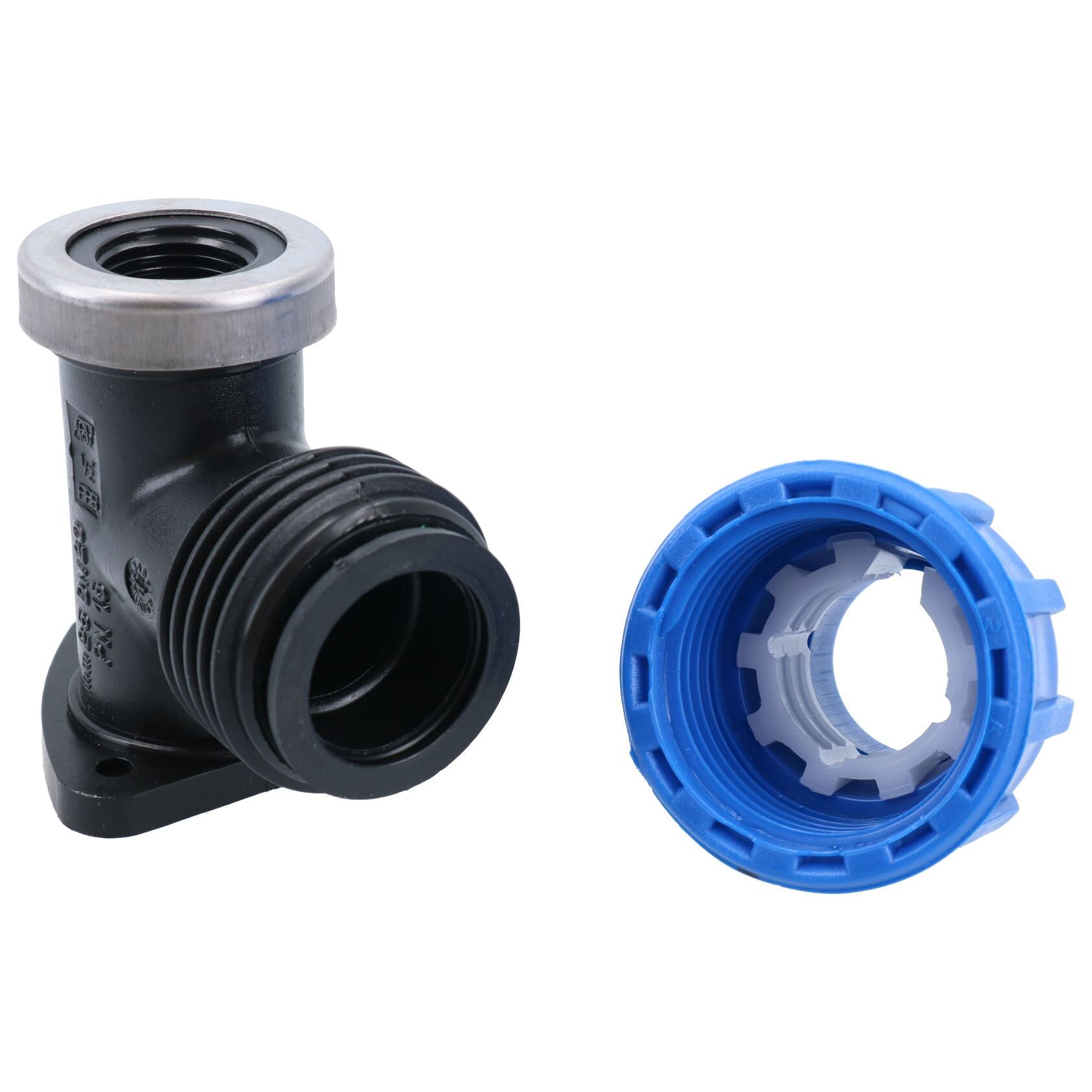 20mm x 1/2" MDPE Wall Elbow Outside Tap Fitting Threaded Connector Bend