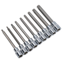 Douilles Torx courtes et longues mâles et femelles 1/2" T27 – T70 E10 – E24 18 pièces
